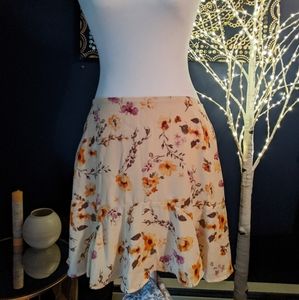 Francesca's flowery flounce skirt